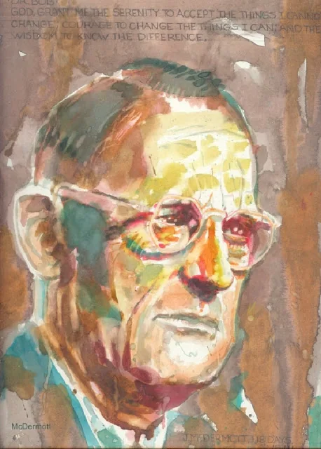 Retrato en acuarela del Dr. Bob Smith